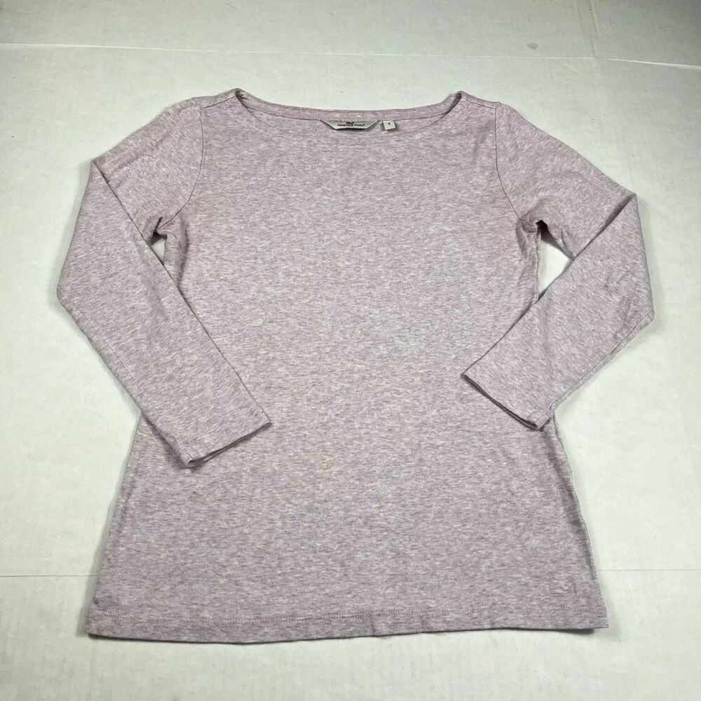 Vineyard Vines Long Sleeve Knit Top S Casual Preppy Logo Shirt Soft Layering Tee